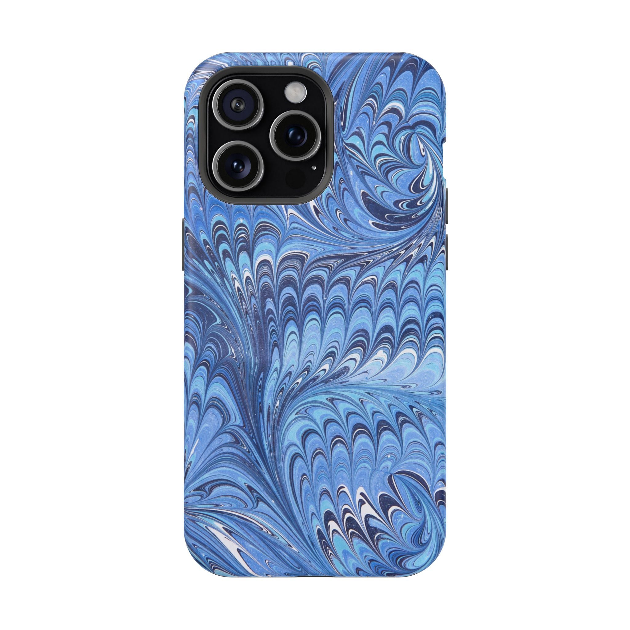 Blue Marbled Swirl Phone Case - Dual Layer Case