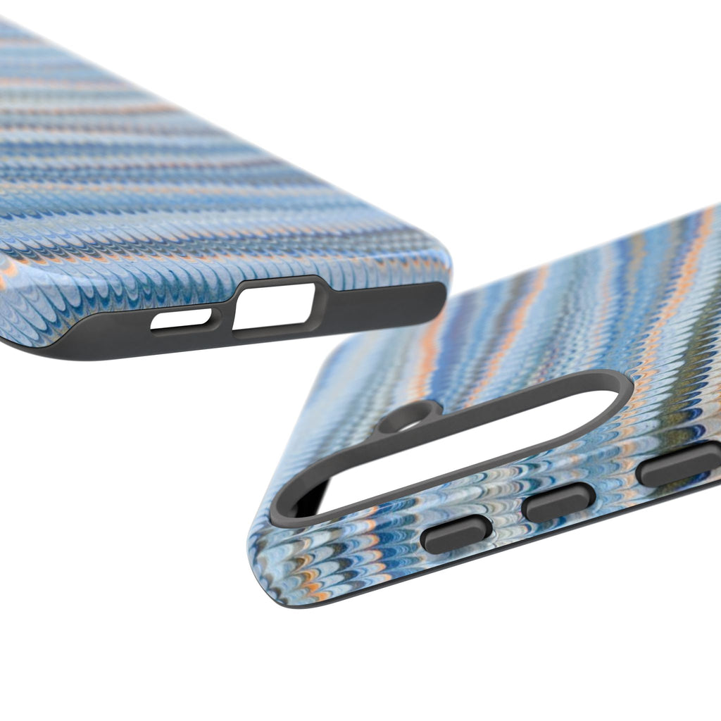Blue Marbled Phone Cases iPhone + Samsung - all models, Vintage Marbled Design - Tough Cases