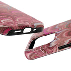 Pretty in Pink - Peacock Marble Italian Tough Phone Case — Durable Marbled Phone Case