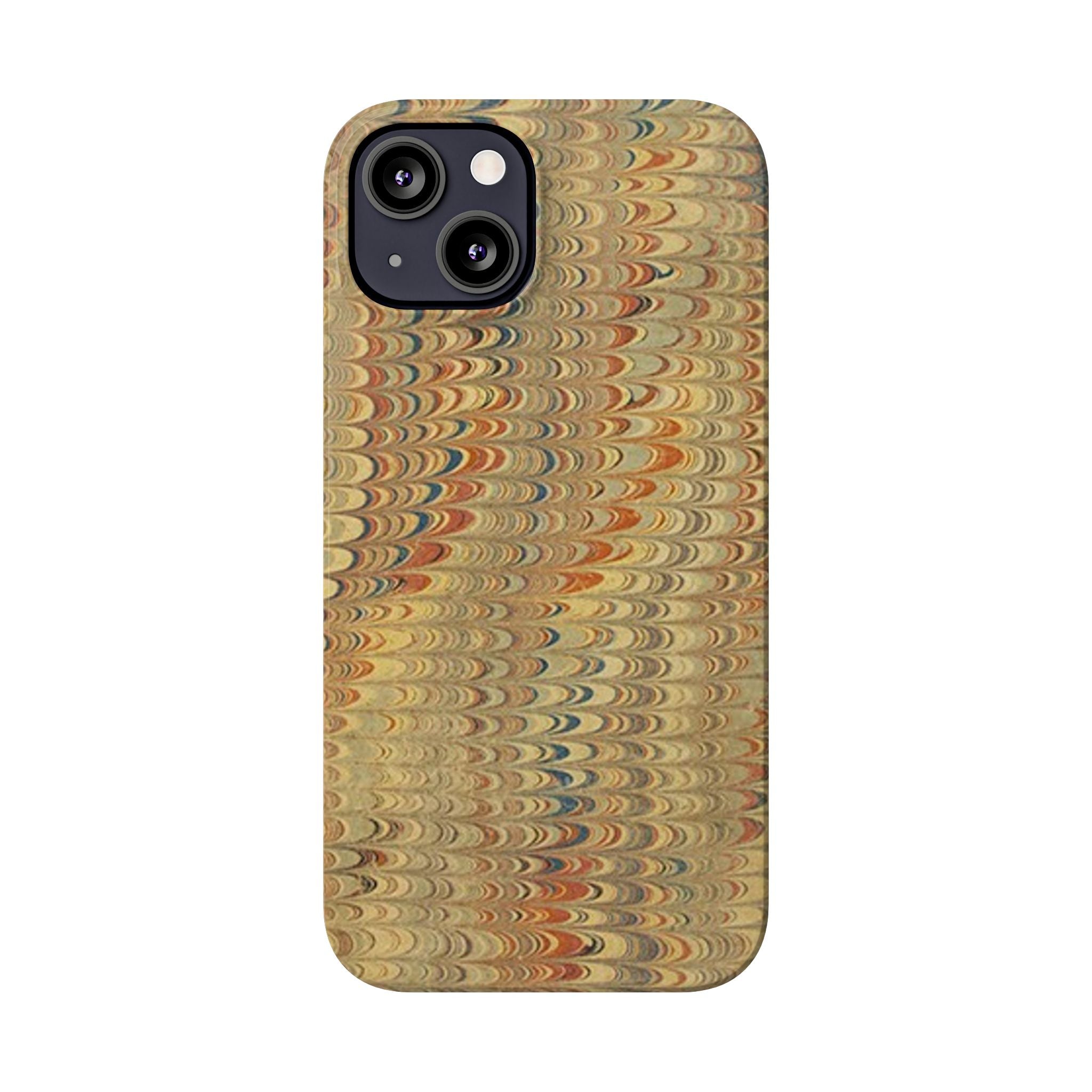 Phone Cases - Golden Fall Neutrals Italian Marbled Design, Gift for Art Lovers, Customizable and Stylish