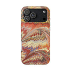 Fall Leaves Golden, Rust, + Warm Tones Italian Swirl Wave Design Dual Layer Phone Case - iPhone 18s
