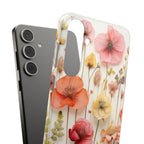 Pink Floral Pressed Flowers - Slim Case