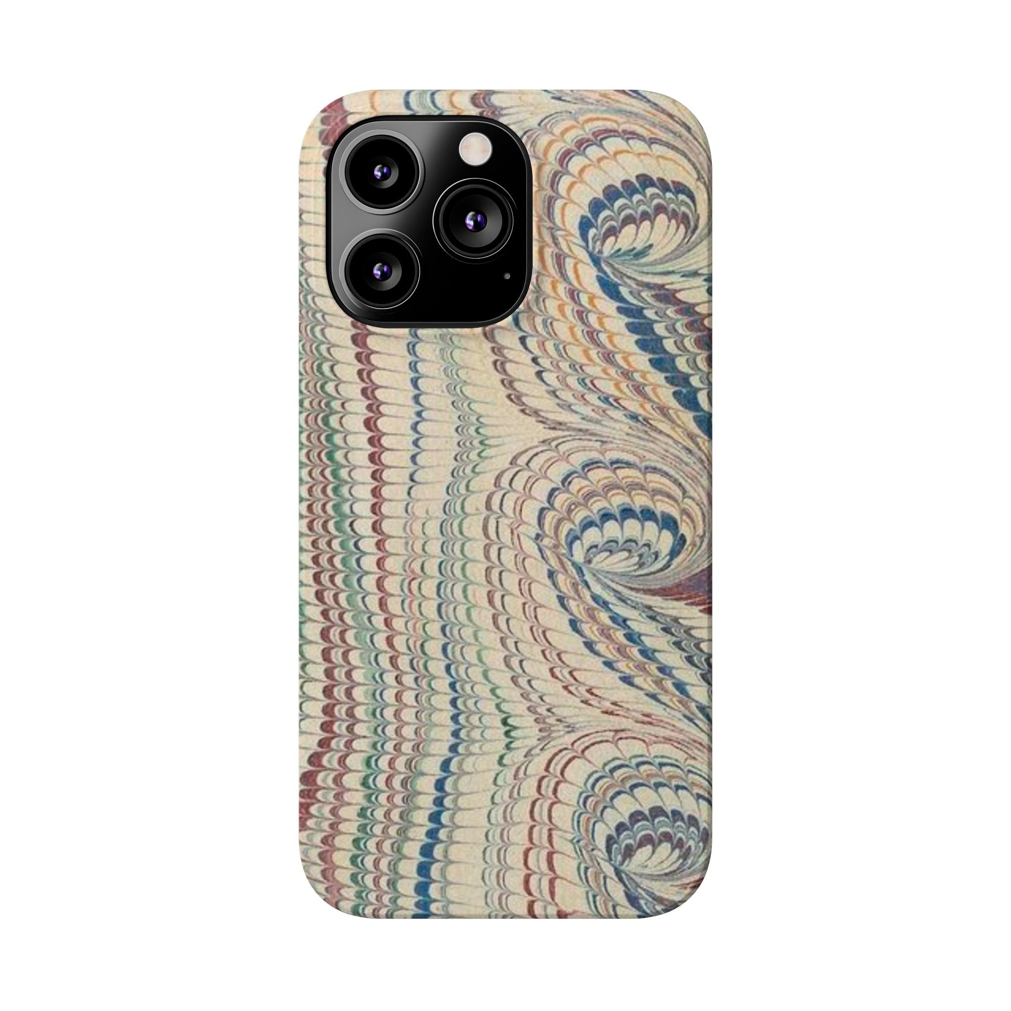 Beige and Neutrals Italian Vintage Marbled Paper Design on iPhone 17 + All Cases