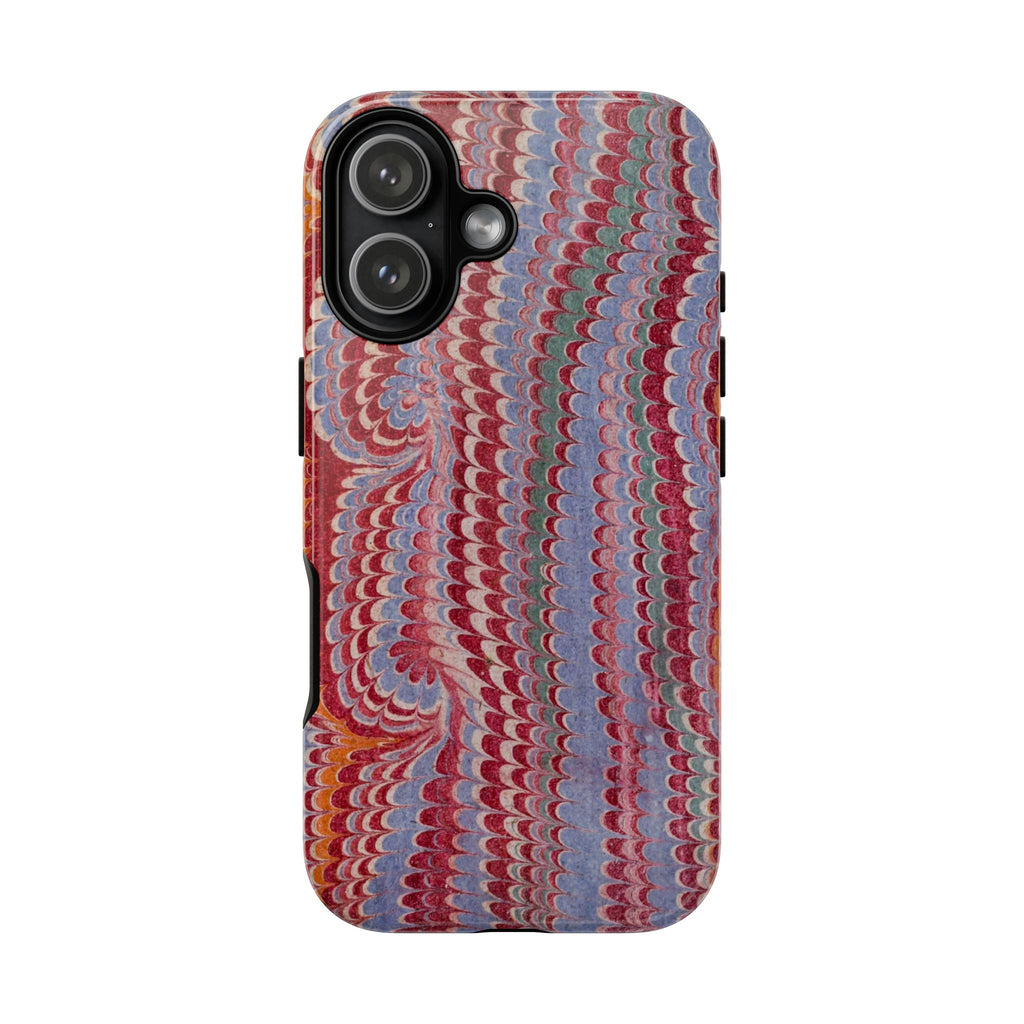 Burgundy, Orange and Lavender - Tuscan Wine - Marbled Phone Case Dual Layer