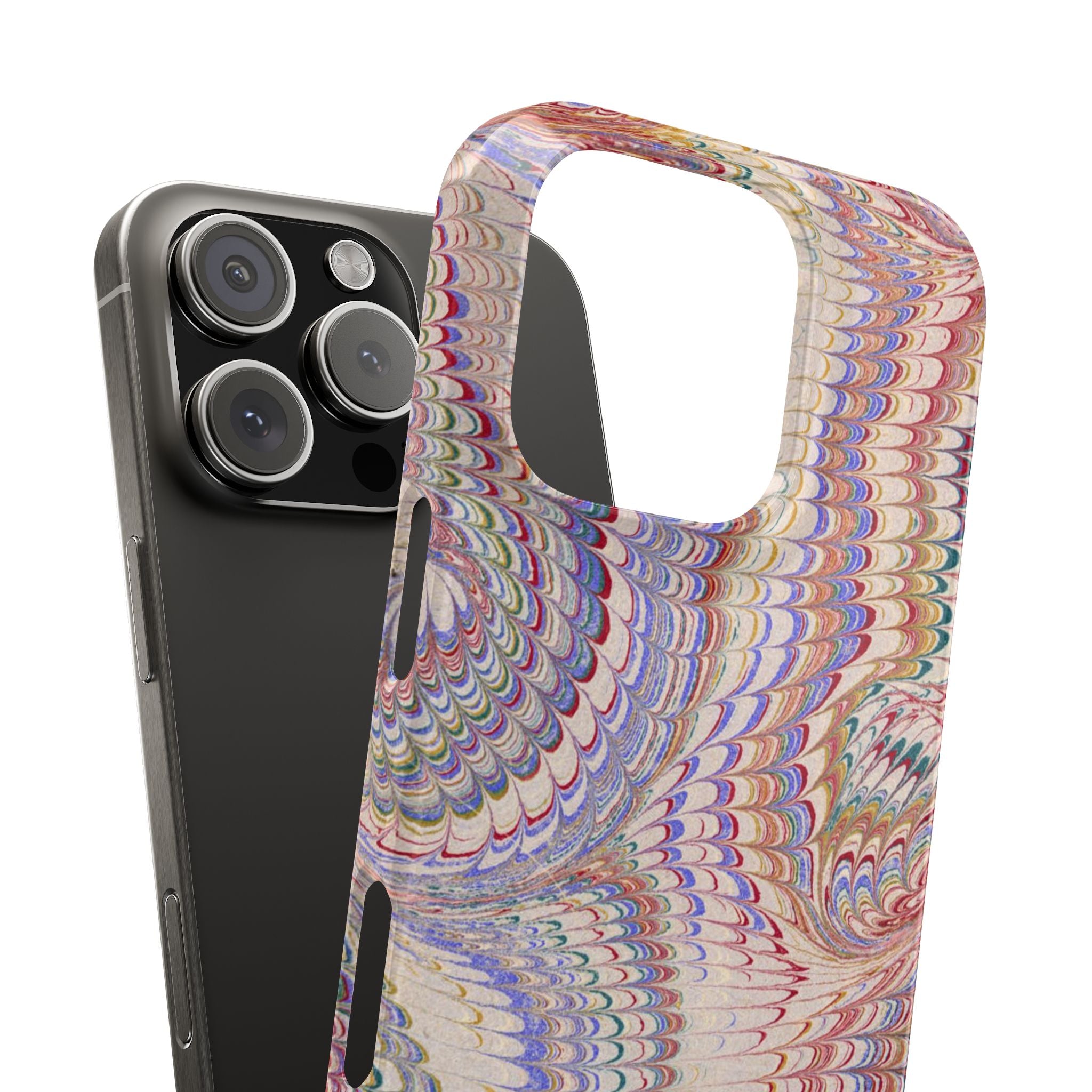 Pink Pastel Marbled Design, Italy Feather IPHONE17 + All Phone Cases