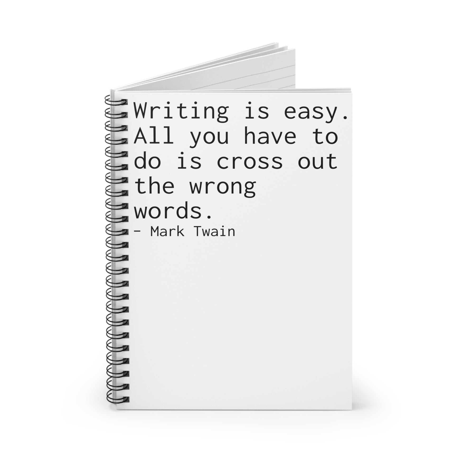 Funny Mark Twain Quote Spiral Notebook, Journal, Diary - Ruled Line