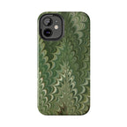 Deep Green Marble Italian Tough Phone Case — Durable Marbled Phone Case