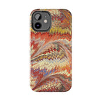 Marbled Swirl Tough Phone Case - Red Rust Orange Fall Colors, Heavy Duty Case. Alternative: Protective Phone Cover, Durable Smartphone Case,