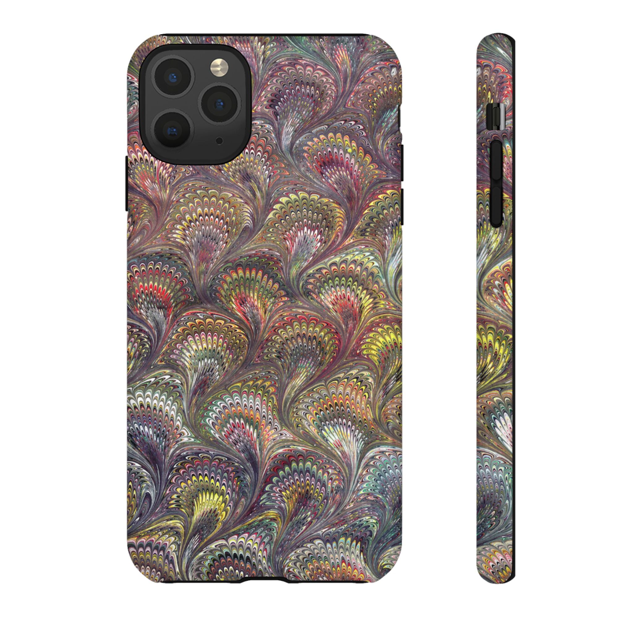 Vintage Marbled Tough Phone Case, Multi-Color Dual Case