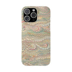 Beige Swirl Marbled Feather Phone Case