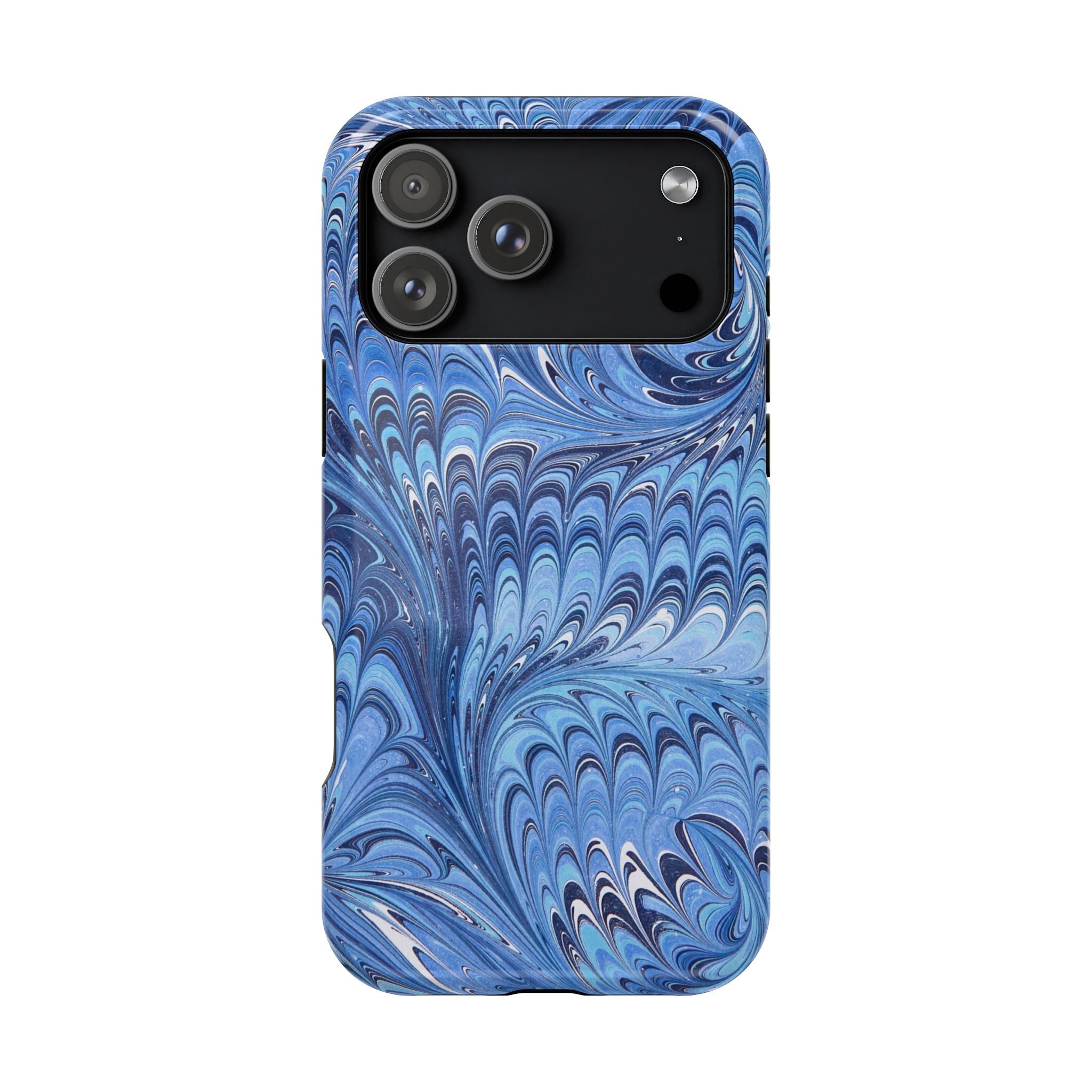 Blue Marbled Swirl Phone Case - Dual Layer Case