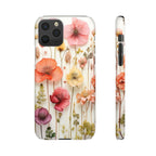 Pink Floral Pressed Flowers - Slim Case