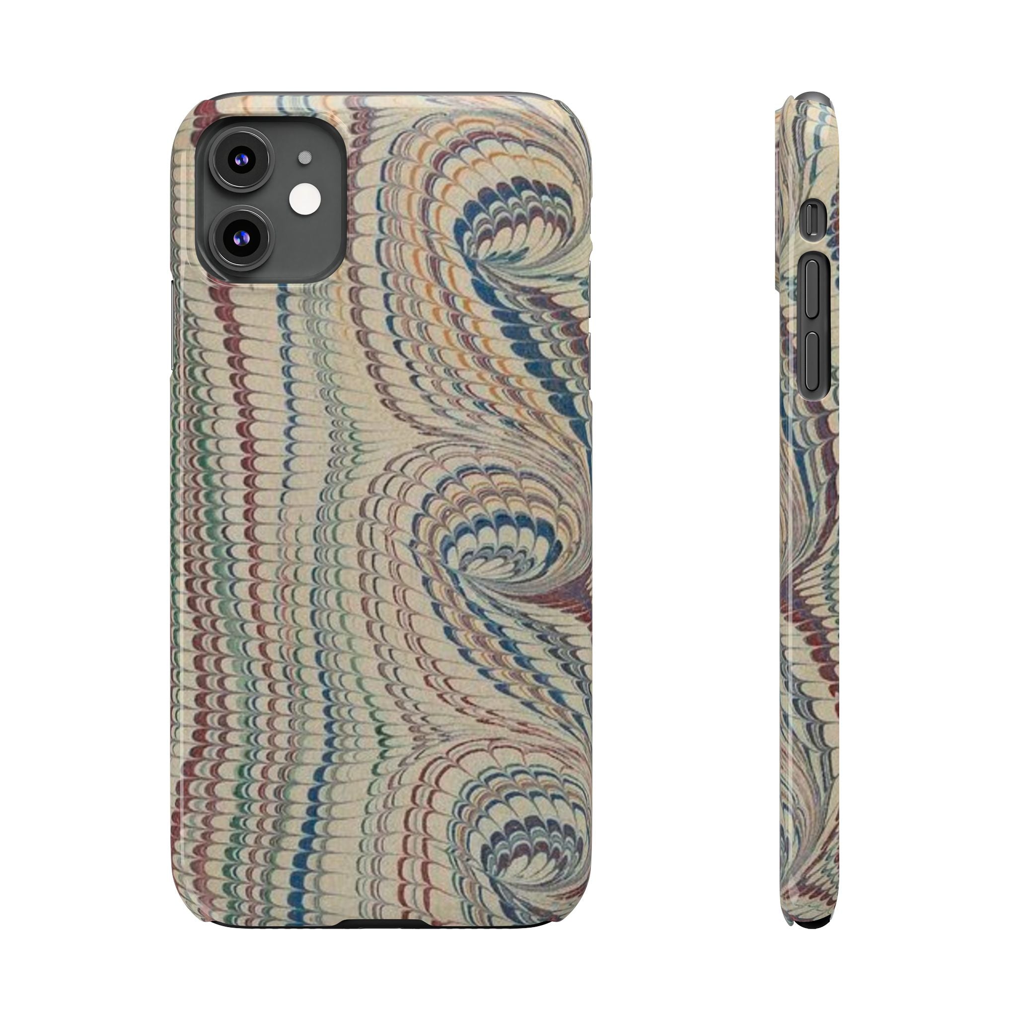 Beige and Neutrals Italian Vintage Marbled Paper Design on iPhone 17 + All Cases