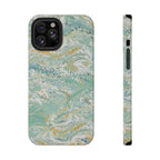 Mint Green Marbled Swirl Phone Case - Dual Layer