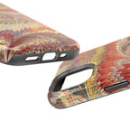 Rust + Gold Italian Marbled Design Magnetic MAG SAFE - Dual Layer Case - Glossy or Matte