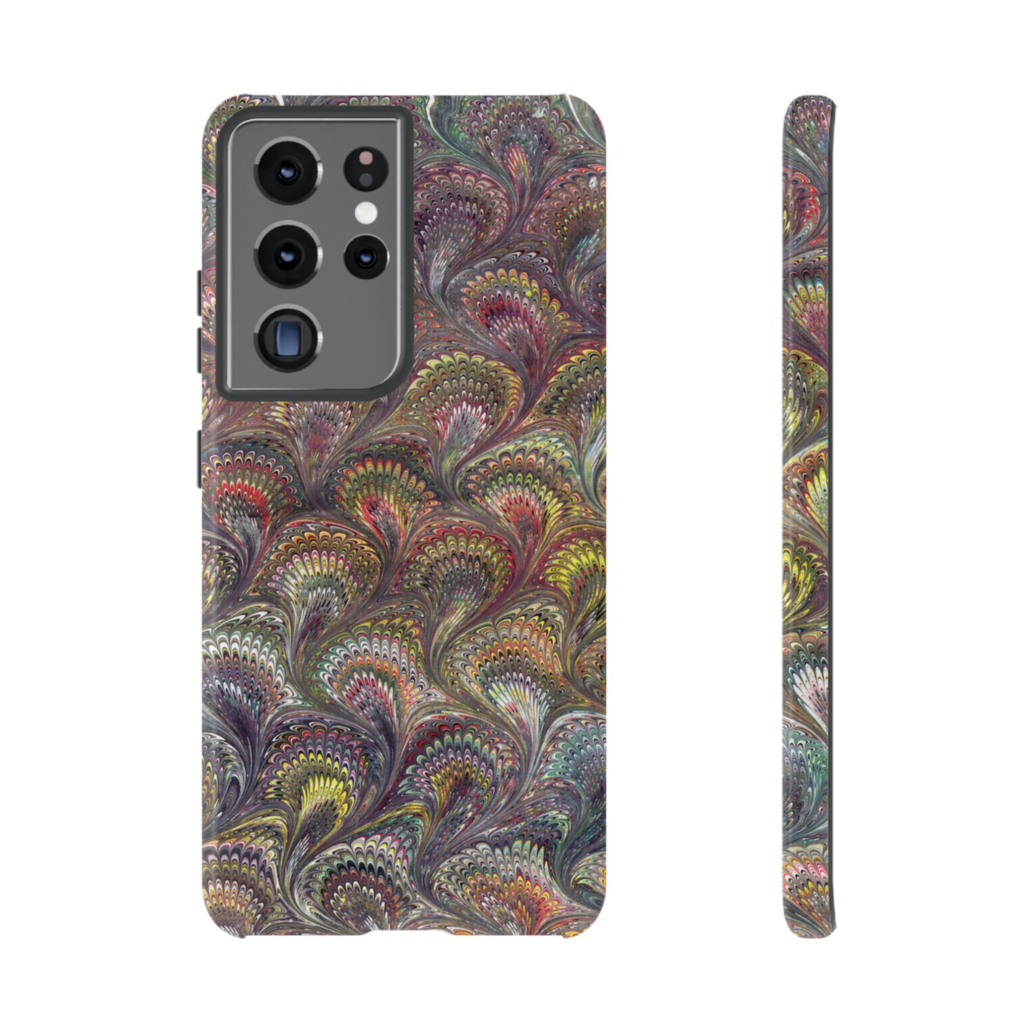 Vintage Marbled Tough Phone Case — Multi-Color iPhone & Android Protection