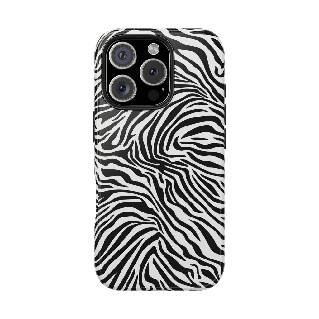Zebra Black + White - Dual Layer Phone Case