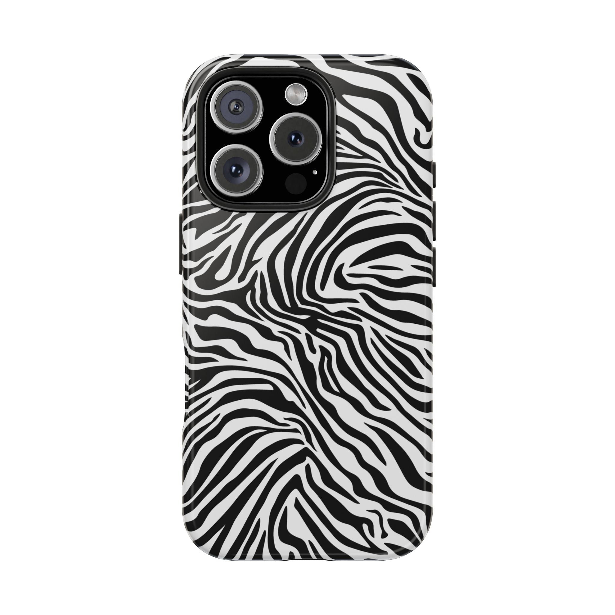 Zebra Black + White - Dual Layer Phone Case