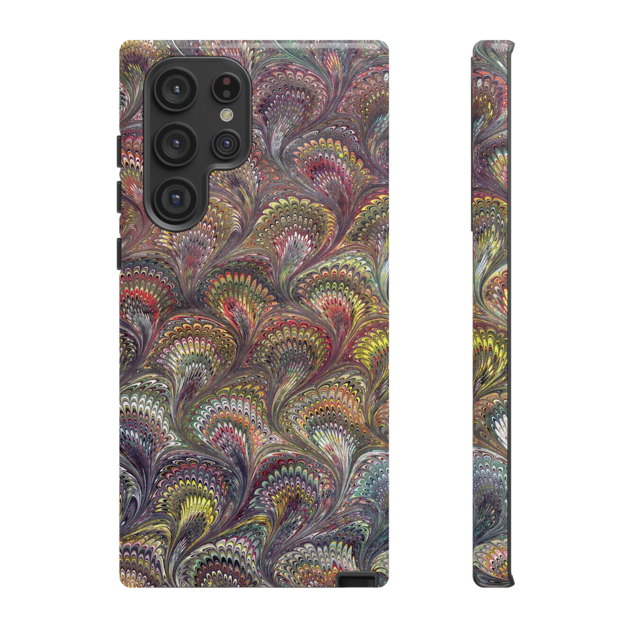 Vintage Chevron Marbled Pattern - Multi-Color Phone Case