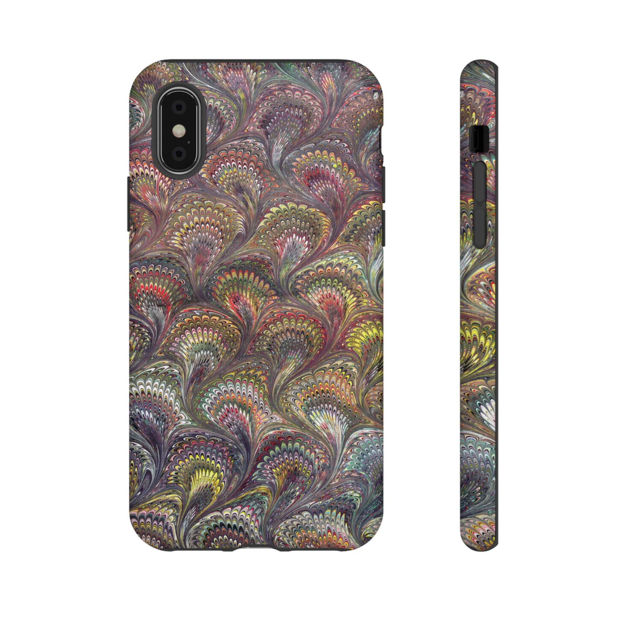 Vintage Marbled Tough Phone Case — Multi-Color iPhone & Android Protection