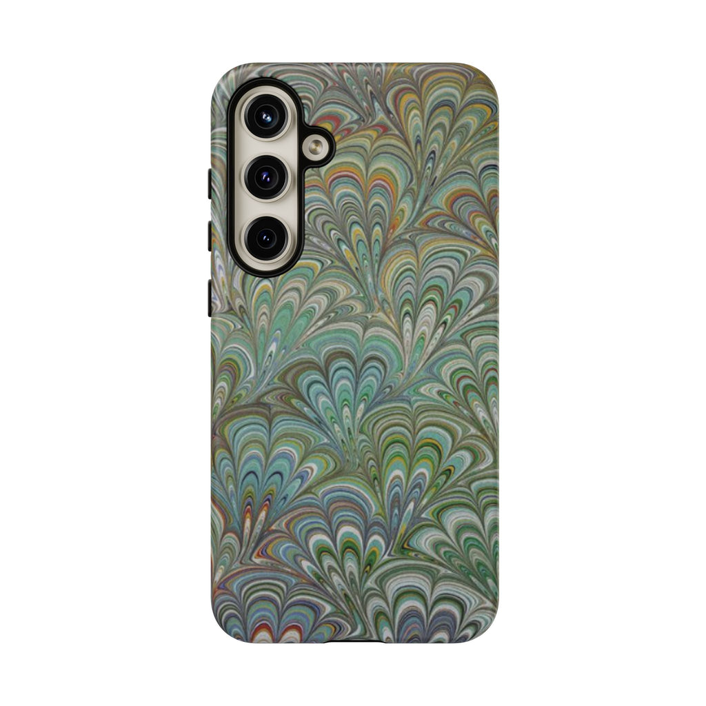 Green Peacock Marbled Phone Case — "Tough Cases" Ultra-Tough Protective Cover