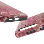 Pretty in Pink - Peacock Marble Italian Tough Phone Case — Durable Marbled Phone Case