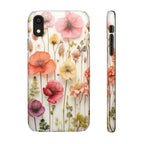Pink Floral Pressed Flowers - Slim Case