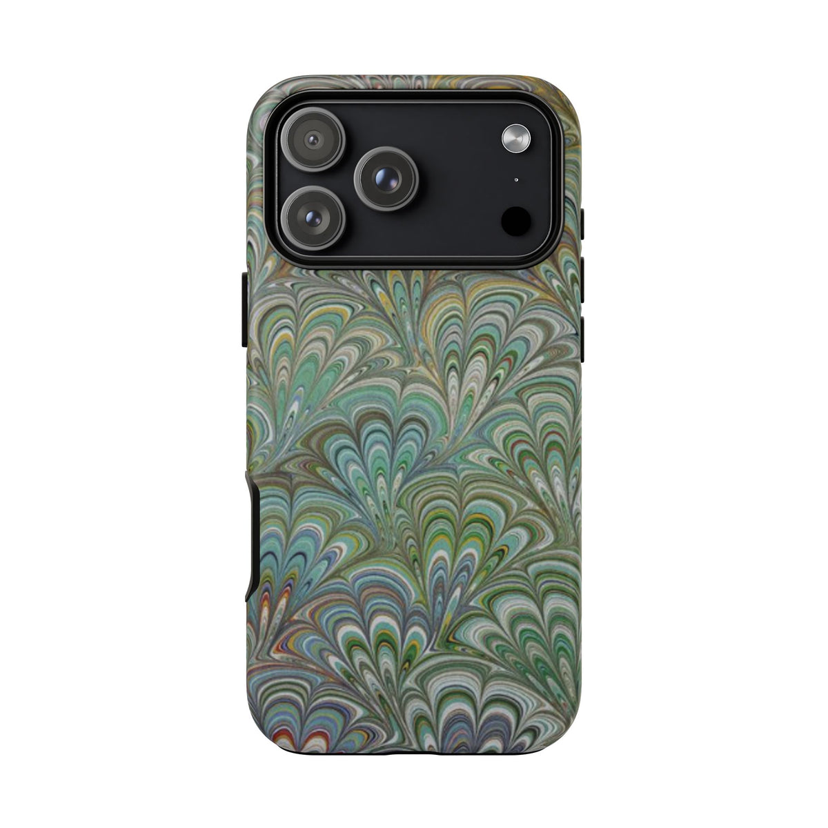 Green Pallet Marbled Peacock - Dual Layer Phone Case