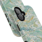 Mint Green Marbled Swirl Phone Case - Dual Layer