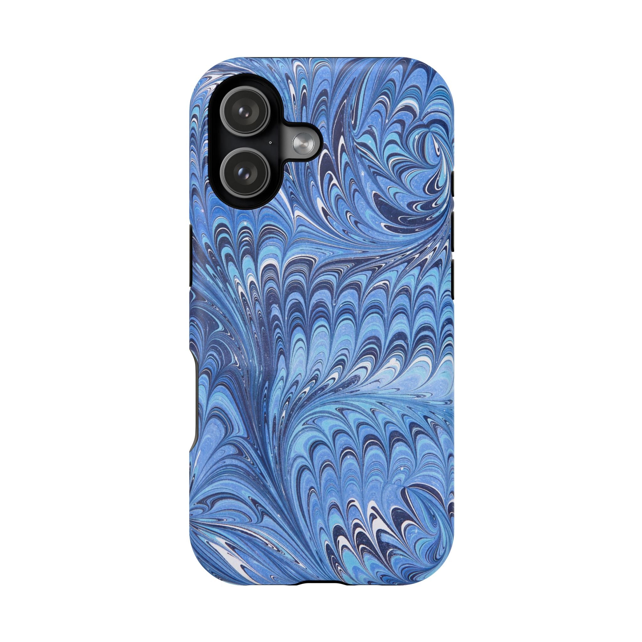 Blue Marbled Swirl Phone Case - Dual Layer Case
