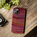Reds, Lavenders, Marbled VIntage Design, Italian Feather Phone Case, Slim Phone Cases, IPHONE16 and all sizes