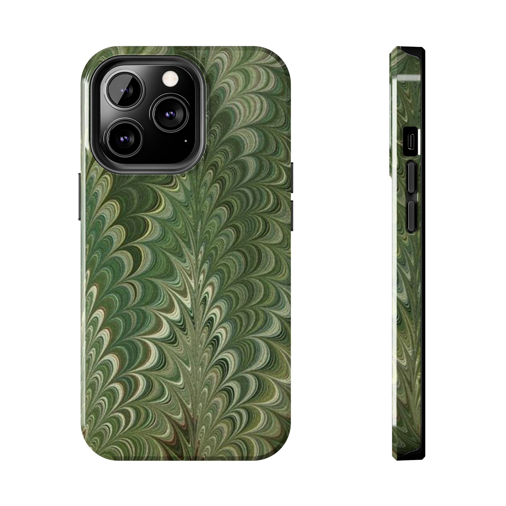 Deep Green Marble Italian Durable Phone Case