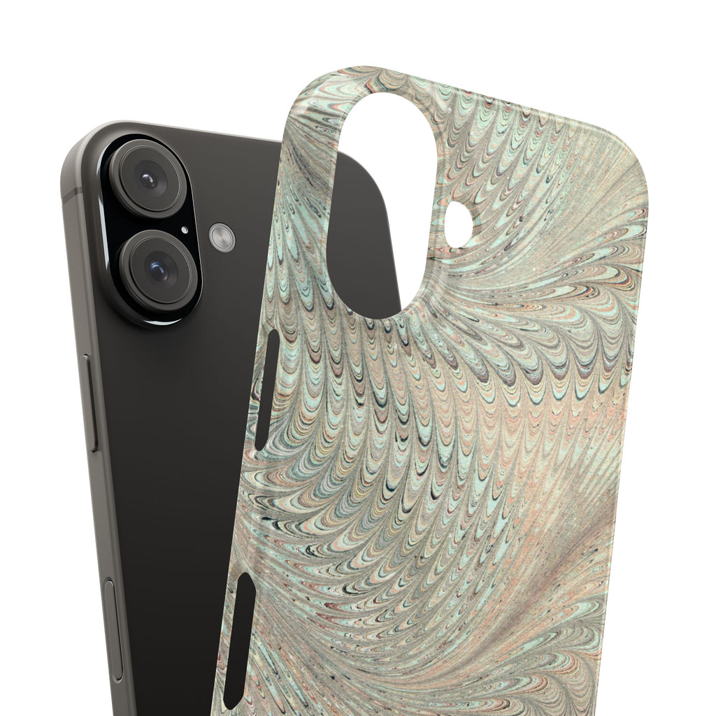 Mint + Green Italian Marbled Phone Case, Mag Safe