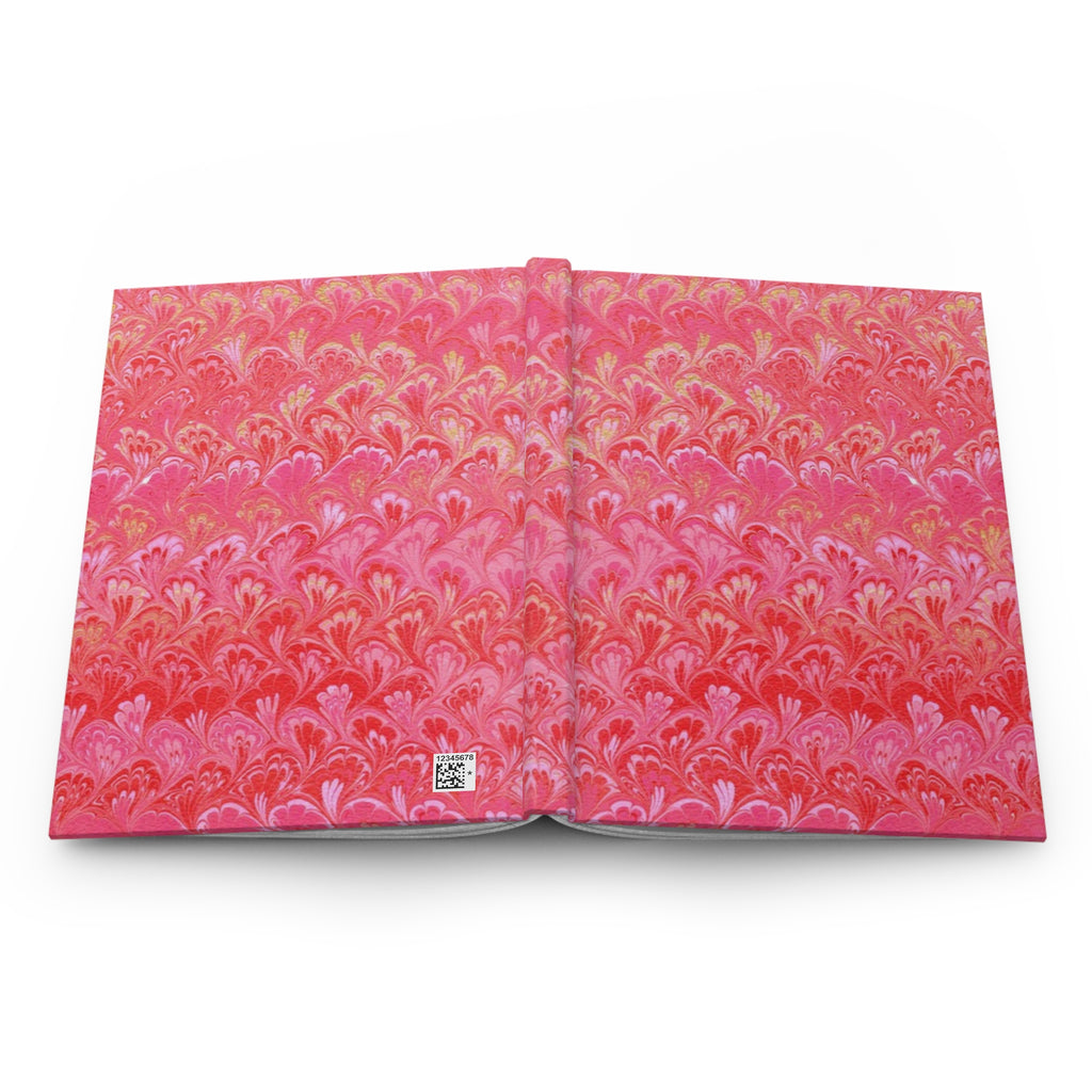 Vintage Italian Marbled Hardcover Journal - Pink