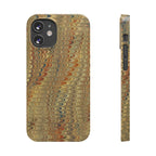 Phone Cases - Golden Fall Neutrals Italian Marbled Design, Gift for Art Lovers, Customizable and Stylish