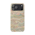 Beige Swirl Marbled Feather Phone Case