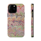 Marbled Pastel Pink and Green Impact-Resistant Phone Case for Apple + Samsung