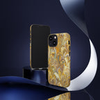Golden Yellow Marbled Italian Phone Case - Dual Layer - Matte or Glossy