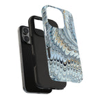Light Blue Frost Marbled Tough Phone Case - Dual Layer