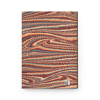 Vintage Italian Marble Hardcover Journal — Burgundy, Brown & Green Matte Notebook