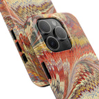 Marbled Swirl Tough Phone Case - Red Rust Orange Fall Colors, Heavy Duty Case. Alternative: Protective Phone Cover, Durable Smartphone Case,
