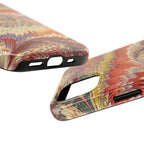 Marbled Swirl Tough Phone Case - Red Rust Orange Fall Colors, Heavy Duty Case. Alternative: Protective Phone Cover, Durable Smartphone Case,