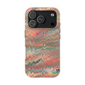 Pink, Blue + Green Florentine Marbled Feather Dual Layer Protective iPhone Cover - New FALL Favorite
