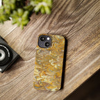 Golden Yellow Italian Marbled Designed, Slim Phone Cases, Case-Mate