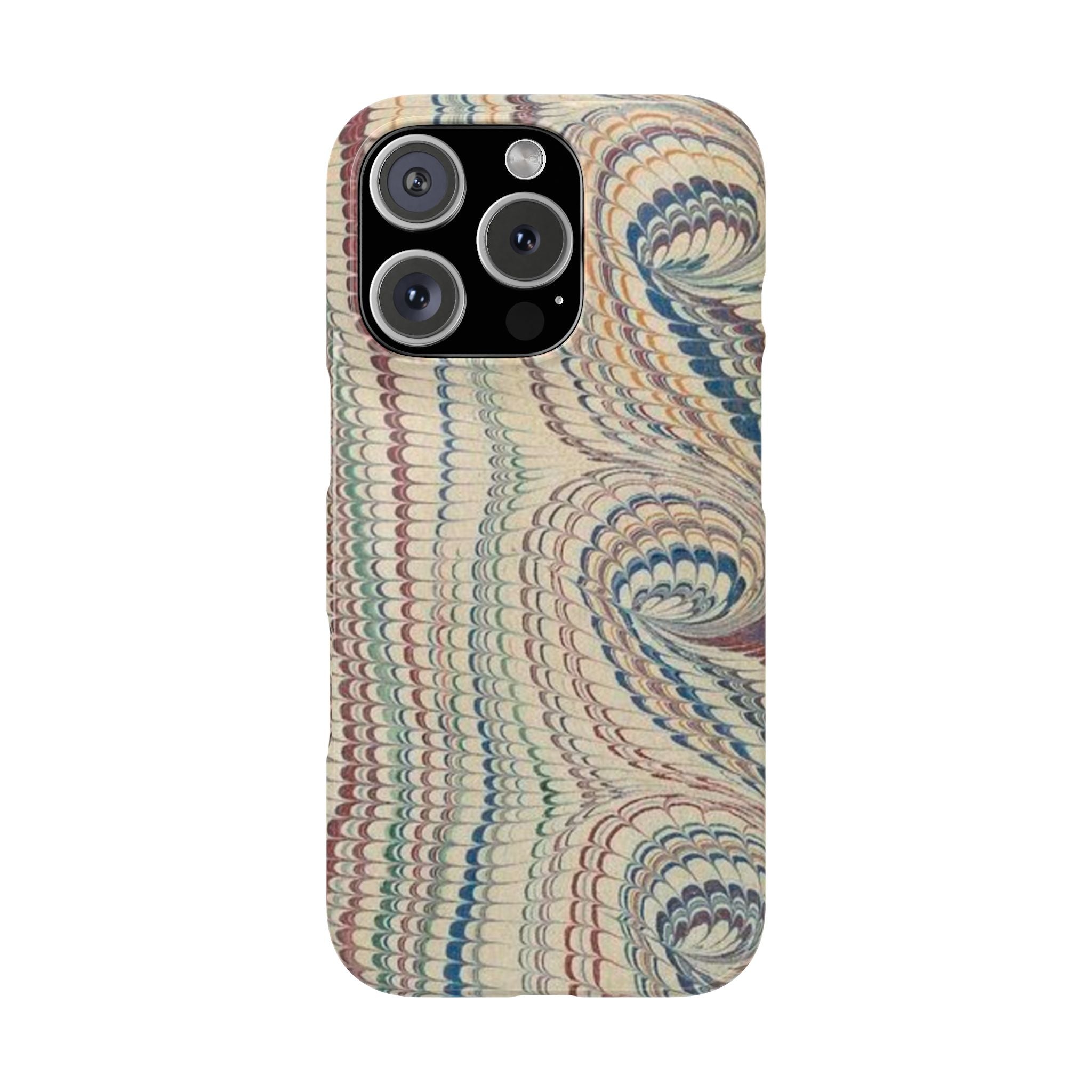 Beige and Neutrals Italian Vintage Marbled Paper Design on iPhone 17 + All Cases