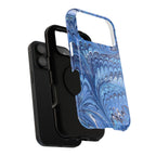 Blue Marbled Swirl Phone Case - Dual Layer Case