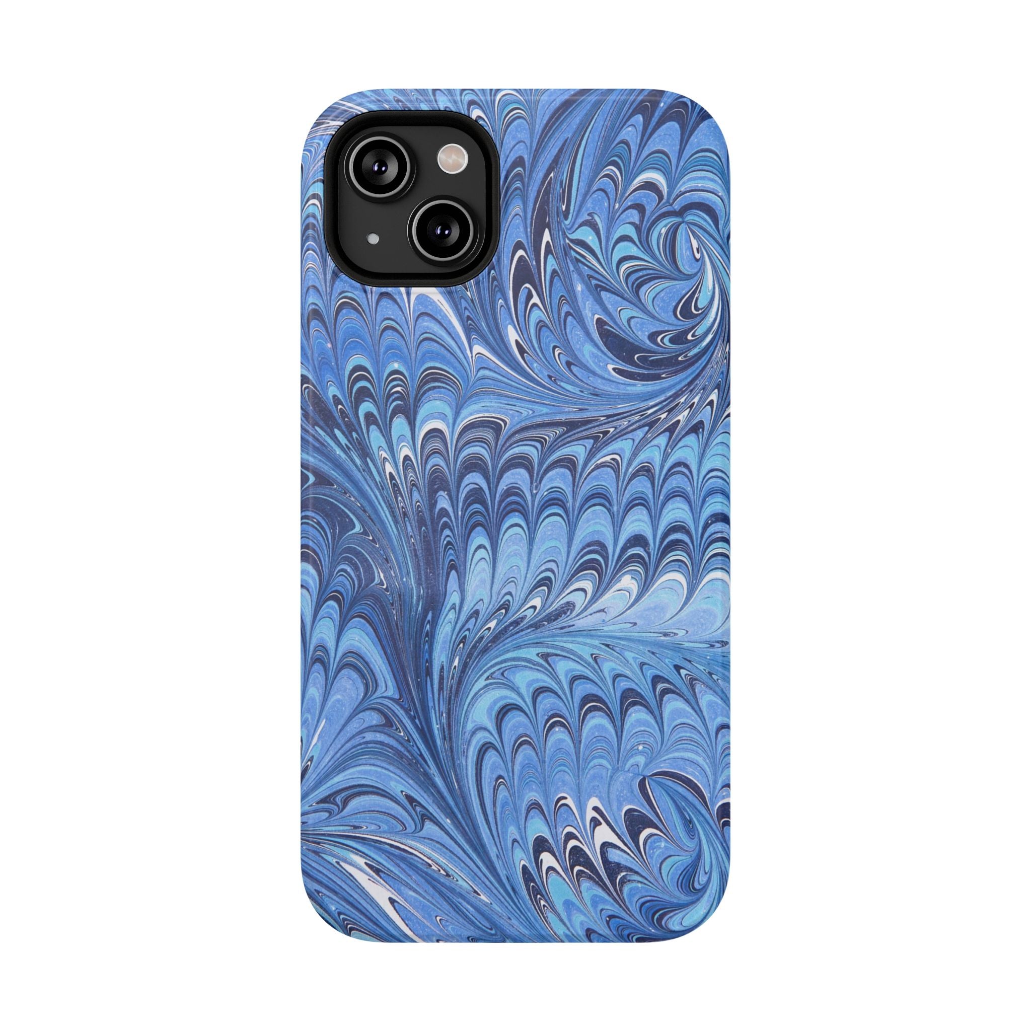 Blue Marbled Swirl Phone Case - Dual Layer Case