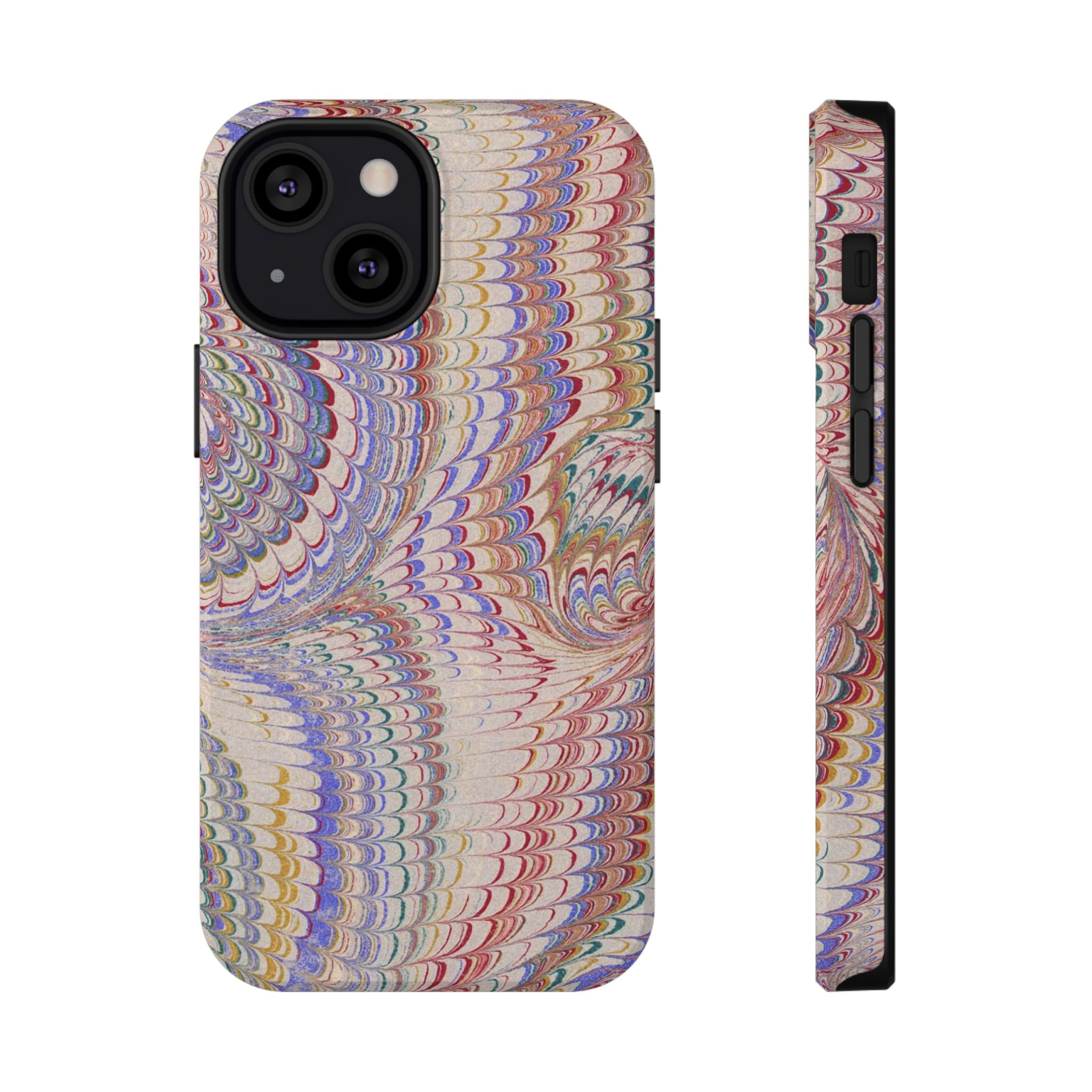 Pink and Lavender Pastel Italian Vintage Feathered Design iPhone17 + Many Makes and Models of Phone Cases