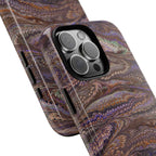 Lavender + Brown Italian Marble Design - Dual Layer Tough Phone Cases