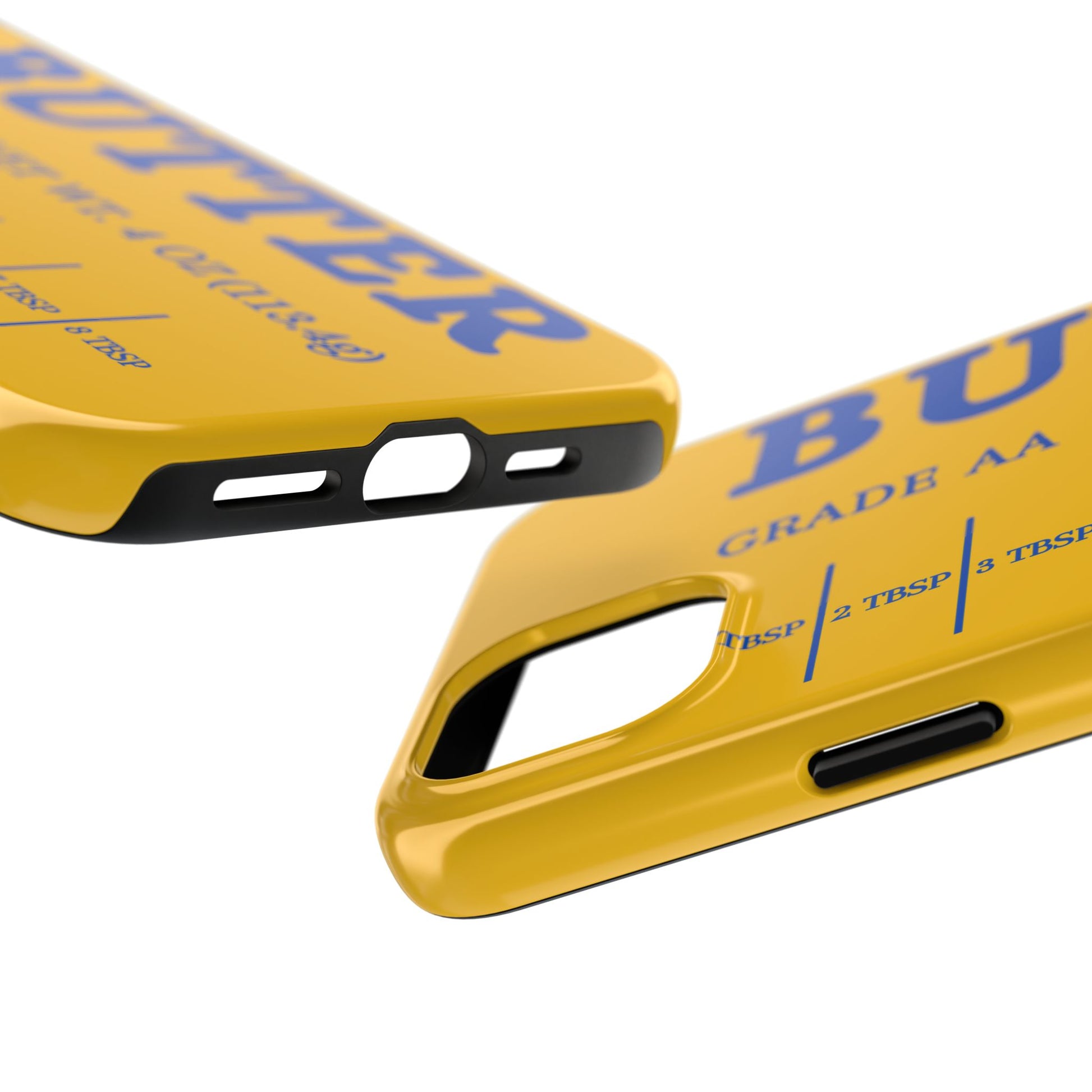 Butter Yellow Tough Phone Cases, Funny iPhone 16 Cover, Protective Case Gift for Techies, Yellow Phone Accessories, Unique Gift for Phone
